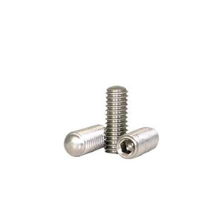 Socket Set Screw, Oval Point, 4-40 X 1/4, Stainless Steel, 18-8, Hex Socket Drive , 100PK